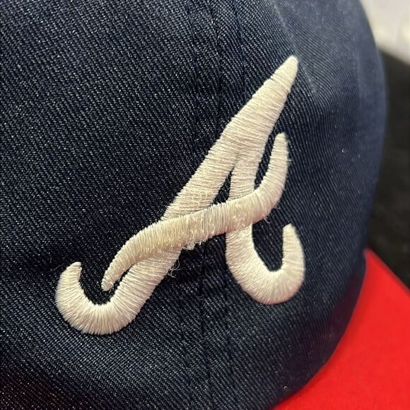 🔥⚾️ True Vintage ATLANTA BRAVES MLB Baseball Snapback HAT -OSFA- Good Condition - Picture 3 of 7